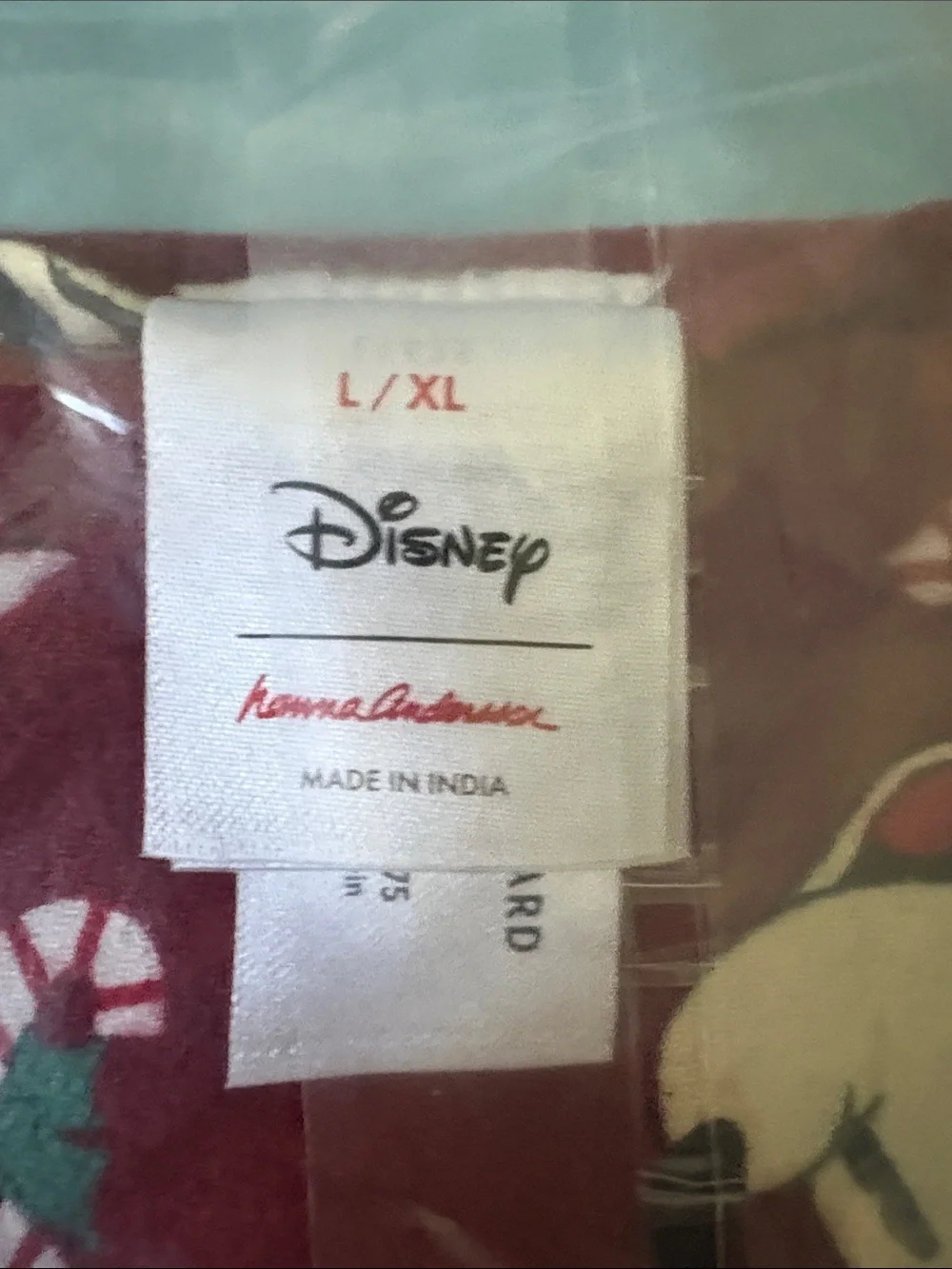 NWT Disney for Hannah Andersen Mickey Mouse Holiday Flannel Pet Bandana Sz L/XL
